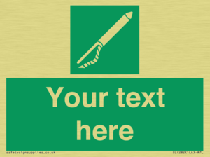 Custom sign safe condition Line throwing appliance